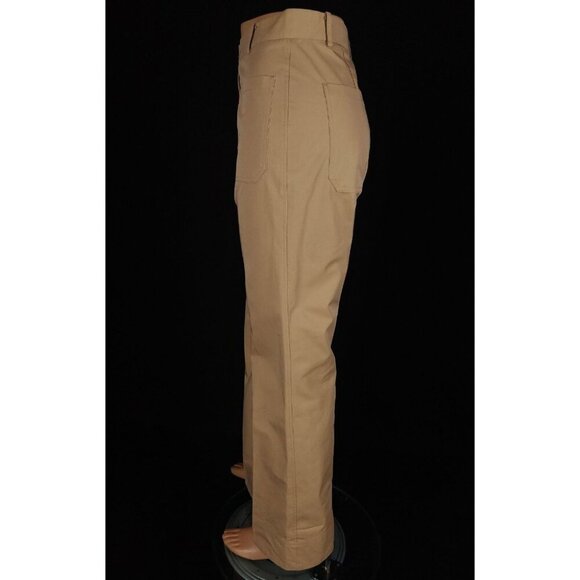 DRAE Cotton Patch Pocket Flared Trousers Size M Womens Beige $325 - Picture 7 of 14